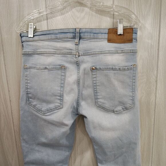 And Denim Button Fly Tapered Leg Skinny Leg Jeans Size 32 - Picture 5 of 10